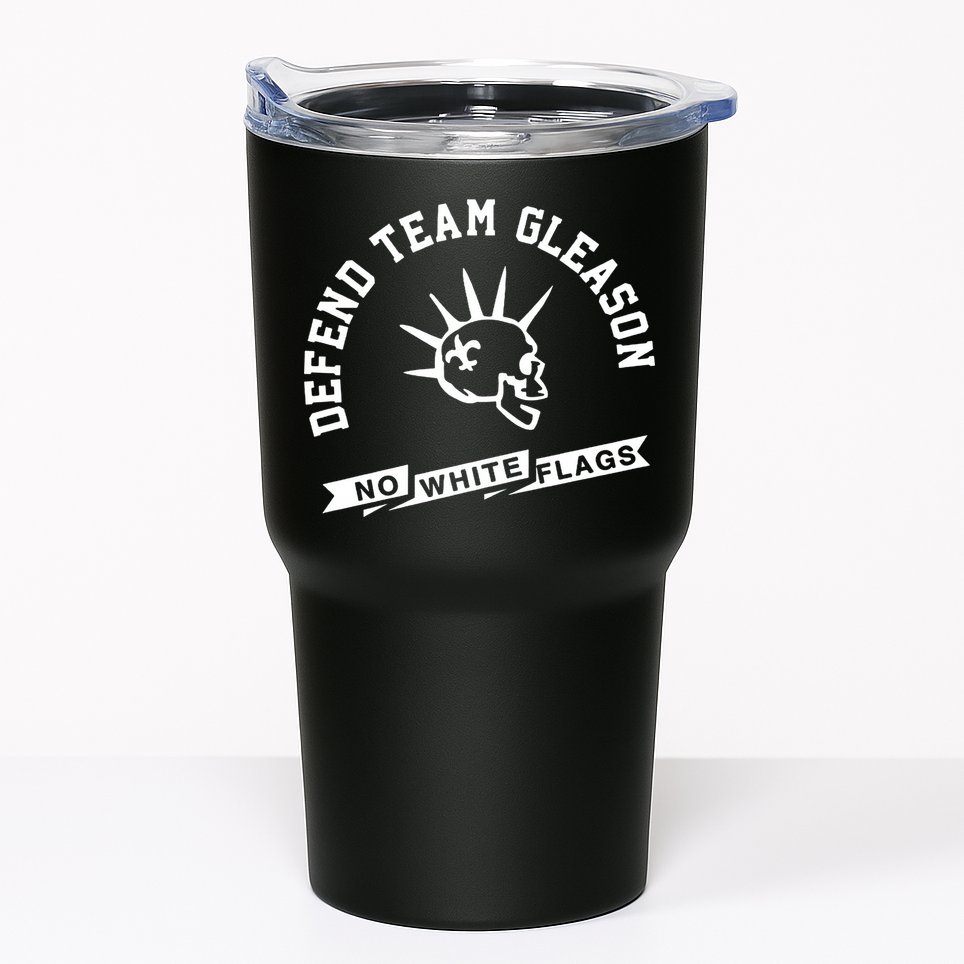 Foster Moreau Defend Team Gleason No White Flags Tumbler