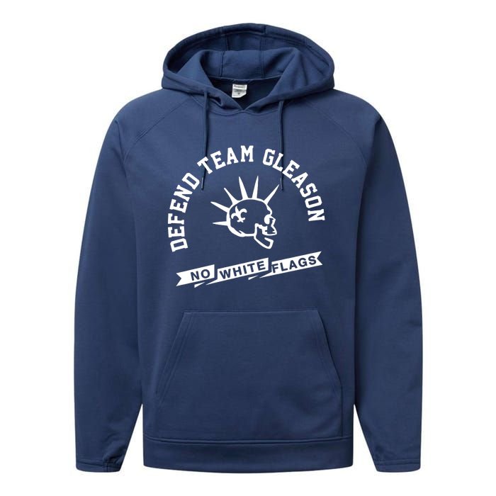 Foster Moreau Defend Team Gleason No White Flags Performance Fleece Hoodie