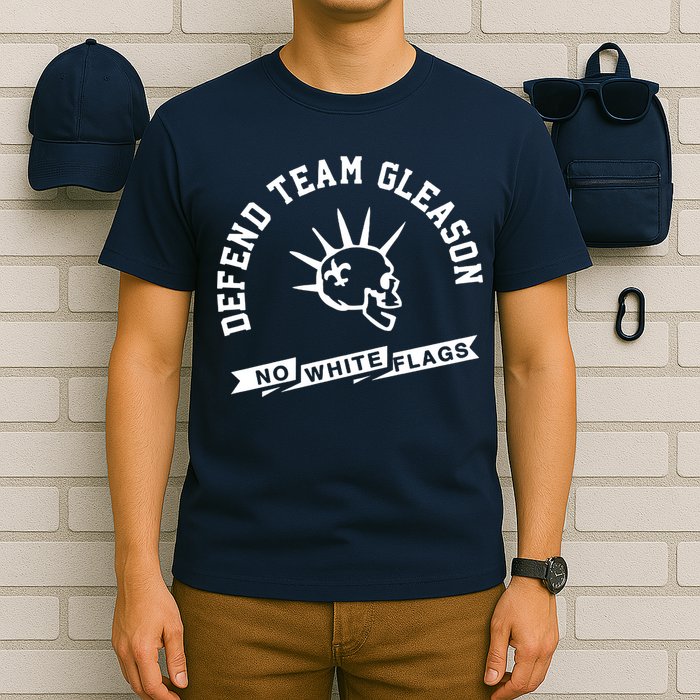 Foster Moreau Defend Team Gleason No White Flags T-Shirt