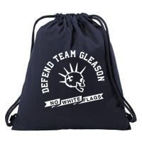 Foster Moreau Defend Team Gleason No White Flags Drawstring Bag