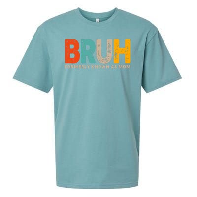 Funny Mothers Day Bruh Formerly Known As Mom Sueded Cloud Jersey T-Shirt