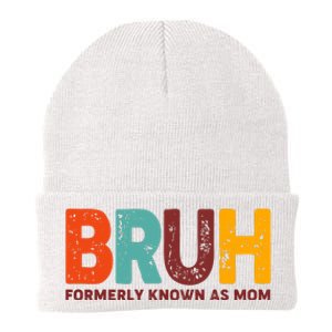 Funny Mothers Day Bruh Formerly Known As Mom Knit Cap Winter Beanie