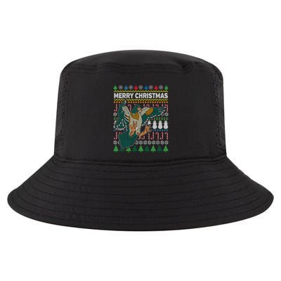 Flying Mallard Duck Merry Christmas Ugly Xmas Design Gift Cool Comfort Performance Bucket Hat