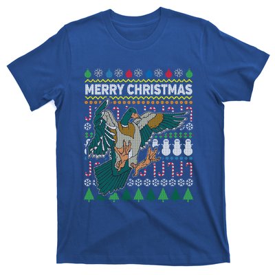 Flying Mallard Duck Merry Christmas Ugly Xmas Design Gift T-Shirt