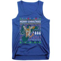 Flying Mallard Duck Merry Christmas Ugly Xmas Design Gift Tank Top