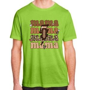 Football Mama Distressed Lightning Bolt Mom Adult ChromaSoft Performance T-Shirt