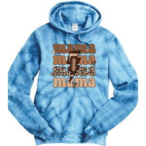 Football Mama Distressed Lightning Bolt Mom Tie Dye Hoodie