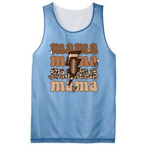 Football Mama Distressed Lightning Bolt Mom Mesh Reversible Basketball Jersey Tank