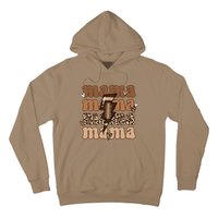 Football Mama Distressed Lightning Bolt Mom Hoodie