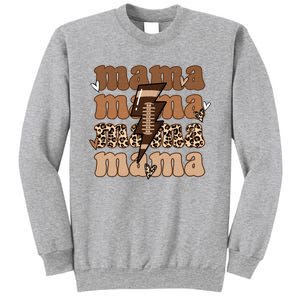 Football Mama Distressed Lightning Bolt Mom Sweatshirt