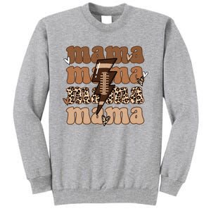 Football Mama Distressed Lightning Bolt Mom Tall Sweatshirt