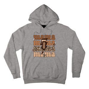 Football Mama Distressed Lightning Bolt Mom Tall Hoodie