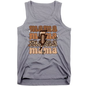 Football Mama Distressed Lightning Bolt Mom Tank Top