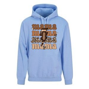 Football Mama Distressed Lightning Bolt Mom Unisex Surf Hoodie