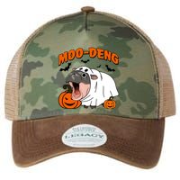 Funny Moo Deng Halloween Boo Ghost Costume Moodeng Lover Legacy Tie Dye Trucker Hat