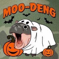 Funny Moo Deng Halloween Boo Ghost Costume Moodeng Lover Legacy Tie Dye Trucker Hat