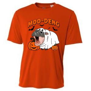 Funny Moo Deng Halloween Boo Ghost Costume Moodeng Lover Cooling Performance Crew T-Shirt