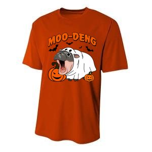 Funny Moo Deng Halloween Boo Ghost Costume Moodeng Lover Performance Sprint T-Shirt