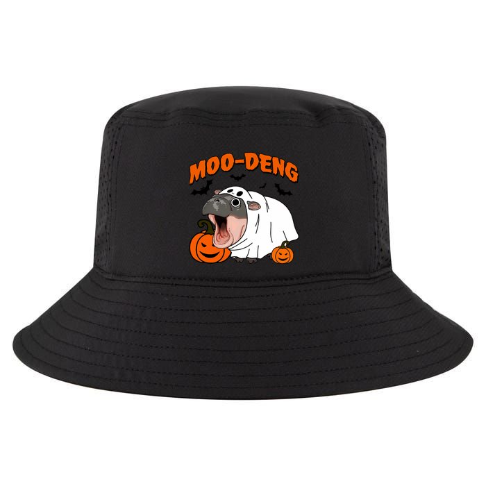 Funny Moo Deng Halloween Boo Ghost Costume Moodeng Lover Cool Comfort Performance Bucket Hat