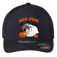 Funny Moo Deng Halloween Boo Ghost Costume Moodeng Lover Flexfit Unipanel Trucker Cap