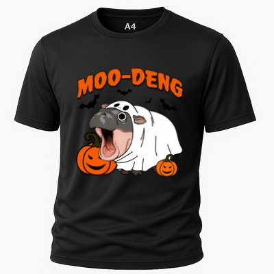 Funny Moo Deng Halloween Boo Ghost Costume Moodeng Lover Performance Shirt