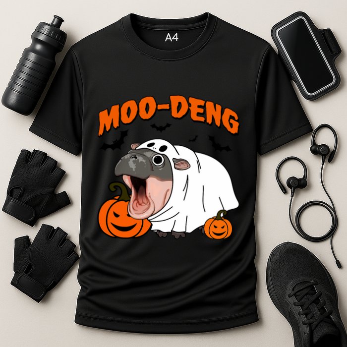 Funny Moo Deng Halloween Boo Ghost Costume Moodeng Lover Performance Shirt