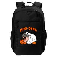 Funny Moo Deng Halloween Boo Ghost Costume Moodeng Lover Backpack