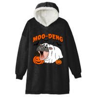 Funny Moo Deng Halloween Boo Ghost Costume Moodeng Lover Hooded Wearable Blanket
