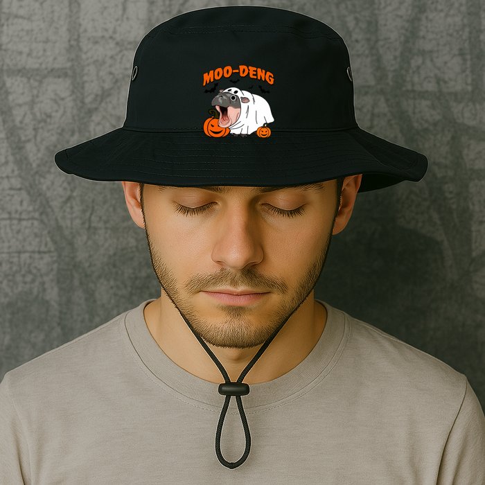 Funny Moo Deng Halloween Boo Ghost Costume Moodeng Lover Bucket Hat