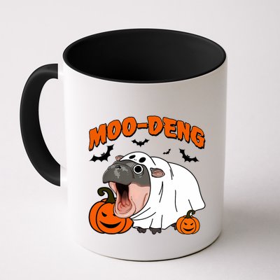 Funny Moo Deng Halloween Boo Ghost Costume Moodeng Lover Mug