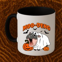 Funny Moo Deng Halloween Boo Ghost Costume Moodeng Lover Mug