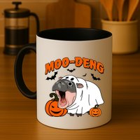 Funny Moo Deng Halloween Boo Ghost Costume Moodeng Lover Mug