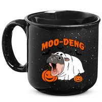 Funny Moo Deng Halloween Boo Ghost Costume Moodeng Lover 15oz Campfire Ceramic Mug