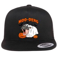 Funny Moo Deng Halloween Boo Ghost Costume Moodeng Lover Flatbill Hat