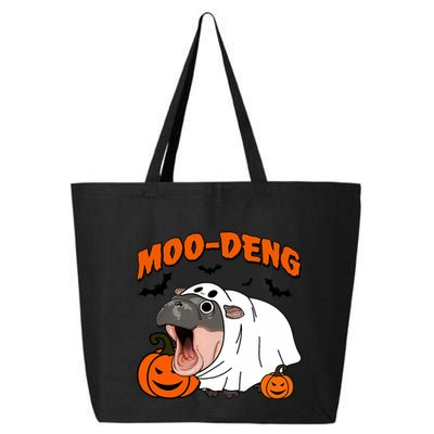 Funny Moo Deng Halloween Boo Ghost Costume Moodeng Lover 25L Jumbo Tote
