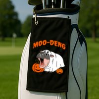 Funny Moo Deng Halloween Boo Ghost Costume Moodeng Lover Golf Towel