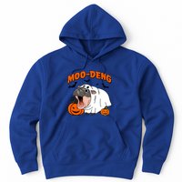 Funny Moo Deng Halloween Boo Ghost Costume Moodeng Lover Hoodie