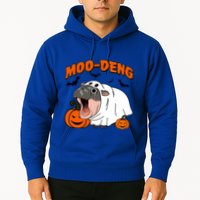 Funny Moo Deng Halloween Boo Ghost Costume Moodeng Lover Hoodie