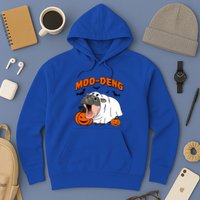 Funny Moo Deng Halloween Boo Ghost Costume Moodeng Lover Hoodie