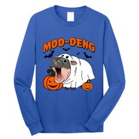 Funny Moo Deng Halloween Boo Ghost Costume Moodeng Lover Long Sleeve Shirt