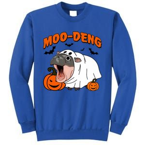 Funny Moo Deng Halloween Boo Ghost Costume Moodeng Lover Sweatshirt