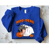 Funny Moo Deng Halloween Boo Ghost Costume Moodeng Lover Sweatshirt