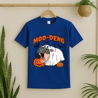 Funny Moo Deng Halloween Boo Ghost Costume Moodeng Lover T-Shirt