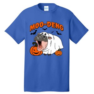 Funny Moo Deng Halloween Boo Ghost Costume Moodeng Lover Tall T-Shirt