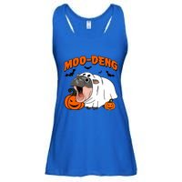Funny Moo Deng Halloween Boo Ghost Costume Moodeng Lover Ladies Essential Flowy Tank