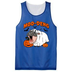 Funny Moo Deng Halloween Boo Ghost Costume Moodeng Lover Mesh Reversible Basketball Jersey Tank