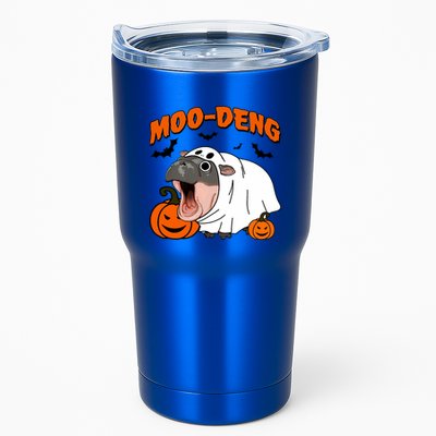 Funny Moo Deng Halloween Boo Ghost Costume Moodeng Lover Tumbler