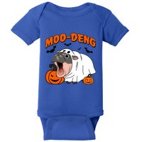 Funny Moo Deng Halloween Boo Ghost Costume Moodeng Lover Baby Bodysuit