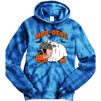 Funny Moo Deng Halloween Boo Ghost Costume Moodeng Lover Tie Dye Hoodie