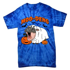 Funny Moo Deng Halloween Boo Ghost Costume Moodeng Lover Tie-Dye T-Shirt